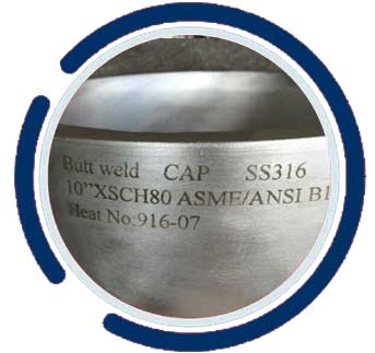 316 Stainless Steel Buttweld Cap